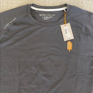 Peter Millar CharcoalShort Sleeve Tee High Grove Golf Alternate Limited Logo